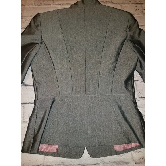 Pre-owned John Meyer Women's Size 8 Reflective Grey Blazer - Picture 7 of 9